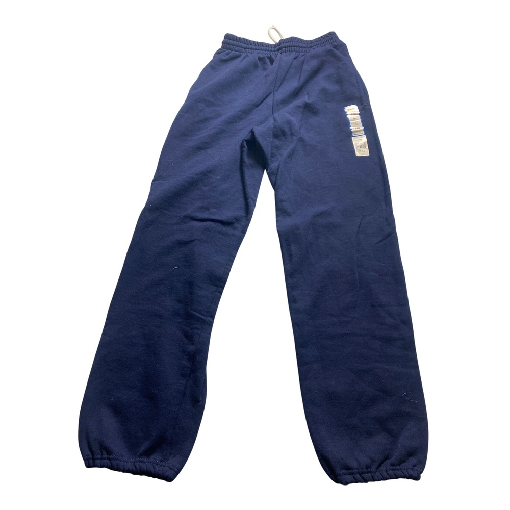Fruit of the Loom Navy Sweatpants Joggers Fleece Elastic Waist Size S